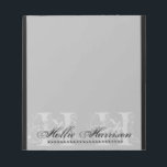 Personalised Monogram : Notepad<br><div class="desc">Customise with your own background colour,  change initials and name to personalise. Design by LuckyGirl Graphics.</div>