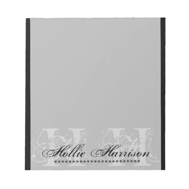 Personalised Monogram : Notepad (Front)