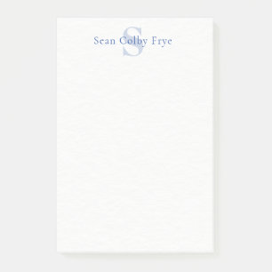 Personalised Monogram Notepad Post It Notes