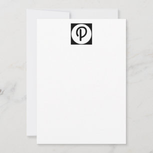Personalised Monogram Notepad Thank You Card