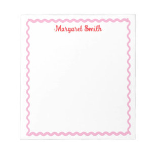 Personalised Monogram Notepads with Scallop Border
