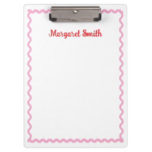 Personalised Monogram Notepads with Scallop Border Clipboard
