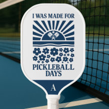 Personalised Monogram Pickleball Days Retro Floral