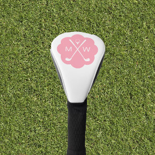 Personalised Monogram Pink Golf Head Cover