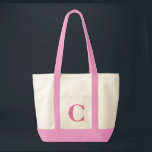 Personalised Monogram PINK   NATURAL TOTE Bag<br><div class="desc">Personalised Monogram PINK   NATURAL TOTE.  Custom create your own bag!</div>