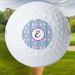 Personalised Monogram Pink Women's Golf Pattern Balls