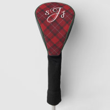 Personalised Monogram Plaid Golf Head Cover