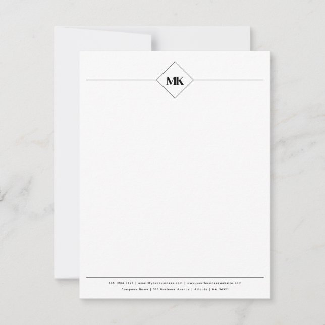 Personalised Monogram Professional  Card (Front)