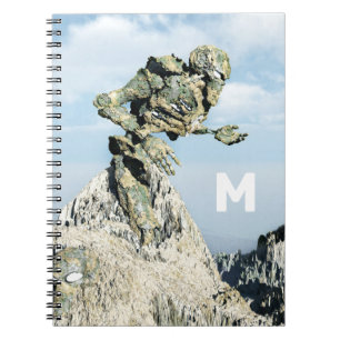 Personalised monogram. Robot fossil Notebook