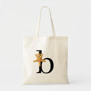 Personalised Monogram Starfish Tote Bag