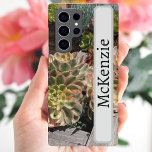 Personalised Monogram Succulent Garden Oceanside  Samsung Galaxy Case<br><div class="desc">Original photography by Ann Jenkins.  I took this photo while visiting the beautiful city of Oceanside,  California.  The shops around the Pier were adorned with beautiful large and lush succulent gardens.  Personalise your phone case with your name.</div>