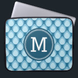 Personalised Monogram Teadrop Pattern Blue Laptop Sleeve<br><div class="desc">This stylish laptop sleeve features a unique teardrop pattern in shades of blue. Personalise it by replacing the placeholder text. For more options such as to change the font and it's size click the "Customise it" button. *Please note that the Zazzle Watermark that appears in the zoom preview will NOT...</div>