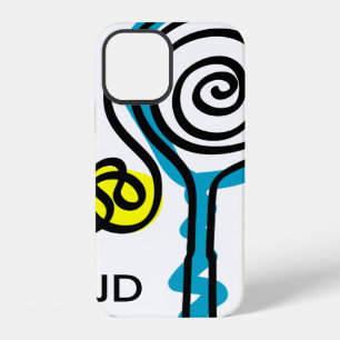 Personalised monogram tennis racket iPhone 12 case