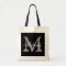 Personalised monogram tote bag | black and white
