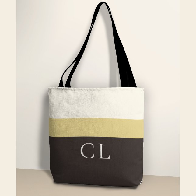 Personalised Monogram Tote -Premium Striped Design Bag (Creator Uploaded)