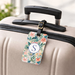 Personalised Monogram Tropical Travel Gift Luggage Tag