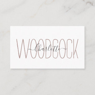 Personalised Monogram Typography Calling Card