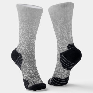 Personalised monogram vintage glitter shine pink socks