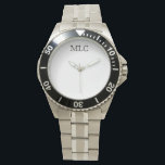 Personalised Monogram Watch Face<br><div class="desc">Give a gift he will actually keep (and wear!) and remember who gave it to him each time he checks the time.</div>