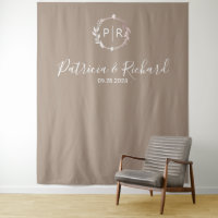 Personalised Monogram Wedding Backdrop