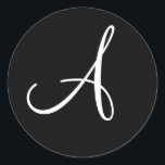 Personalised Monogram Wedding Invitation Envelope  Classic Round Sticker<br><div class="desc">Personalised Monogram Wedding Invitation Envelope Seals Stickers For Invites</div>