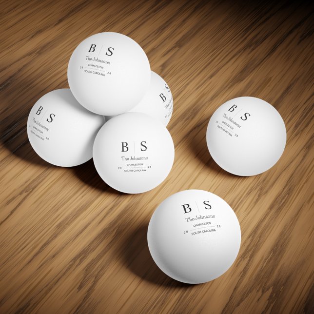 Personalised Monogram Wedding  Ping Pong Ball (Personalized Monogram Wedding Ping Pong Ball)