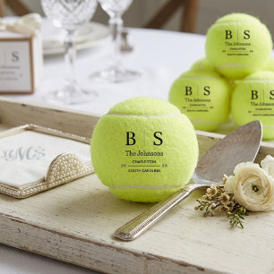 Personalised Monogram Wedding Tennis Balls