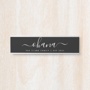 Personalised monogram welcome family door sign