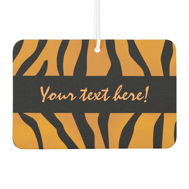 Personalised Monogram Wild Thing Tiger Stripes Car Air Freshener (Front)