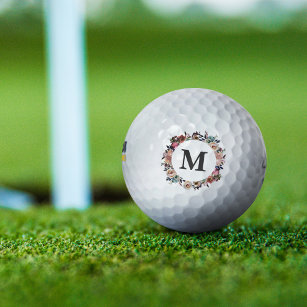 Personalised Monogram Womens Floral Golf Balls