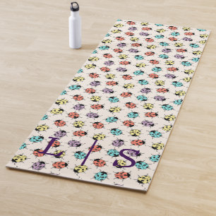 Personalised Monogram Yoga Mat – Colourful Ladybug