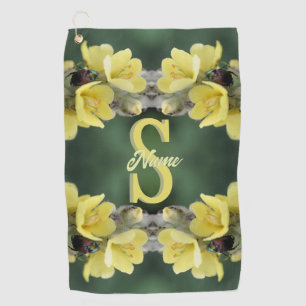 Personalised Monogram Your Initial Name Mullein Golf Towel