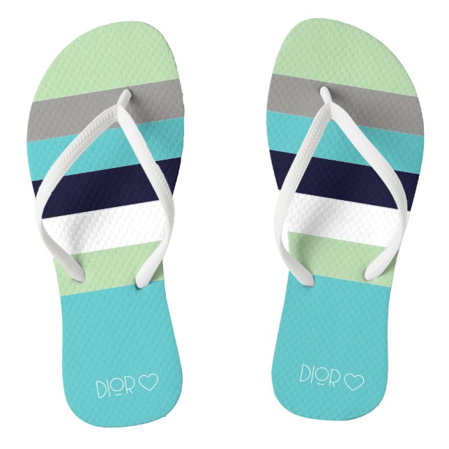Personalised Monogrammed Colour Strips  Jandals (Footbed)