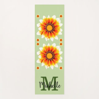 Personalised Monogrammed Floral  Yoga Mat