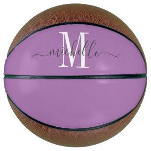 Personalised Monogrammed Girl's Lavender Basketball