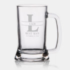 Personalised Monogrammed Groomsman Engraved Beer