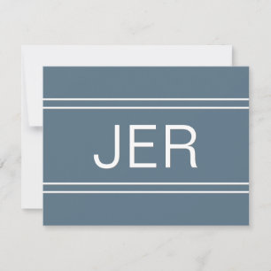 Personalised Monogrammed Name Initial Blue Card