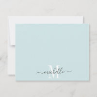 Personalised Monogrammed Pastel Blue White Script