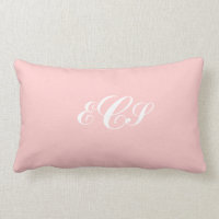 Personalised Monogrammed Pink and White Throw Pill