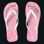 Personalised Monogrammed Pink Glitter Bridesmaid  Jandals<br><div class="desc">A fun gift for the bridesmaids. When her feet are tired at the end of the night,  she'll want these!  Personalise them!</div>