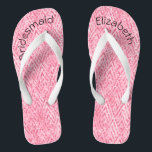 Personalised Monogrammed Pink Glitter Bridesmaid  Jandals<br><div class="desc">A fun gift for the bridesmaids. When her feet are tired at the end of the night,  she'll want these!  Personalise them!</div>