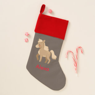 Personalised Monogrammed Pony Horse Girl  Christmas Stocking