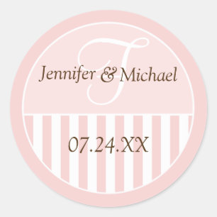 Personalised Monogrammed Wedding Favour Labels