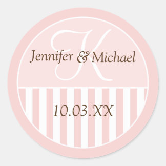 Personalised Monogrammed Wedding Favour Labels