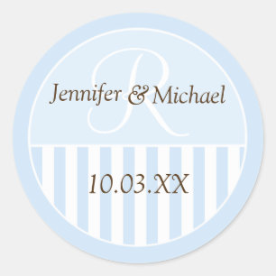 Personalised Monogrammed Wedding Favour Labels