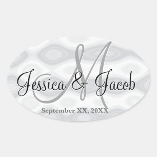 Personalised Monogrammed Wedding Stickers