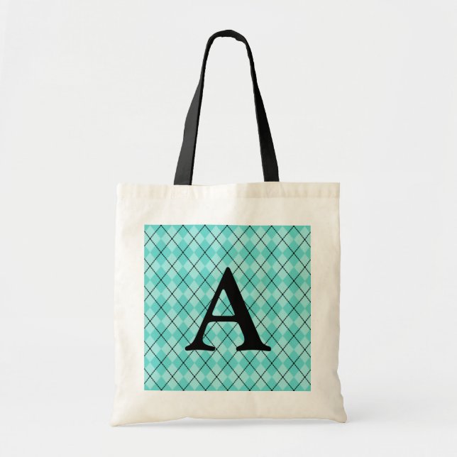 Personalised MonogramTote Book Beach Bag Gift (Front)