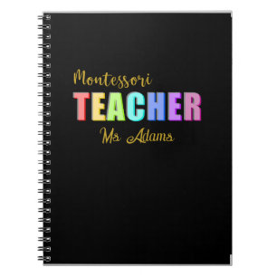 Personalised Montessori teacher Custom Name Notebook