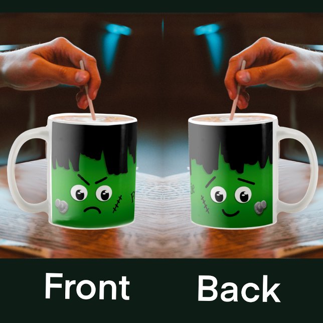Personalised Moody Happy Sad Frankenstein Face  Coffee Mug (Creator Uploaded)