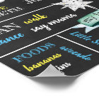 Personalised Moon and Stars Birthday Poster